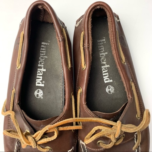 Timberland men's brown "boat shoes", size 10.5M - Picture 2 of 11